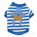 New Autumn striped cotton cartoon printing pet clothes